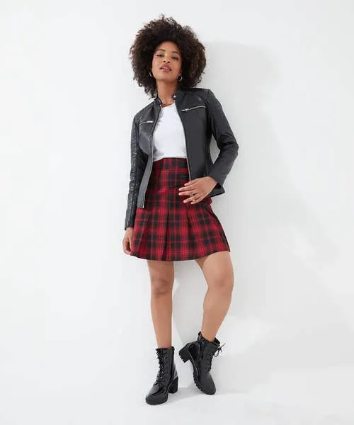 Apparel Skirts Joebrowns Dixie Check Pleated Skirt Red