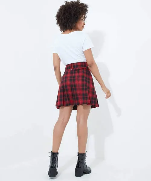 Apparel Skirts Joebrowns Dixie Check Pleated Skirt Red Apparel Skirts Joebrowns Dixie Check Pleated Skirt Red