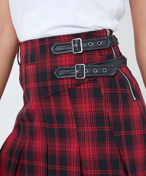 Apparel Skirts Joebrowns Dixie Check Pleated Skirt Red Apparel Skirts Joebrowns Dixie Check Pleated Skirt Red
