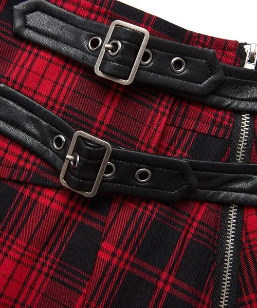 Apparel Skirts Joebrowns Dixie Check Pleated Skirt Red Apparel Skirts Joebrowns Dixie Check Pleated Skirt Red