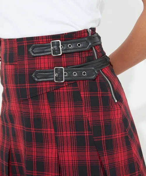 Apparel Skirts Joebrowns Dixie Check Pleated Skirt Red Apparel Skirts Joebrowns Dixie Check Pleated Skirt Red