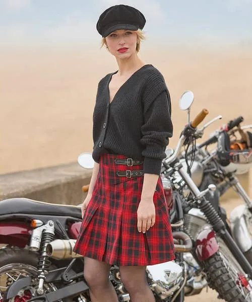 Apparel Skirts Joebrowns Dixie Check Pleated Skirt Red Apparel Skirts Joebrowns Dixie Check Pleated Skirt Red
