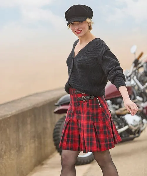 Apparel Skirts Joebrowns Dixie Check Pleated Skirt Red Apparel Skirts Joebrowns Dixie Check Pleated Skirt Red