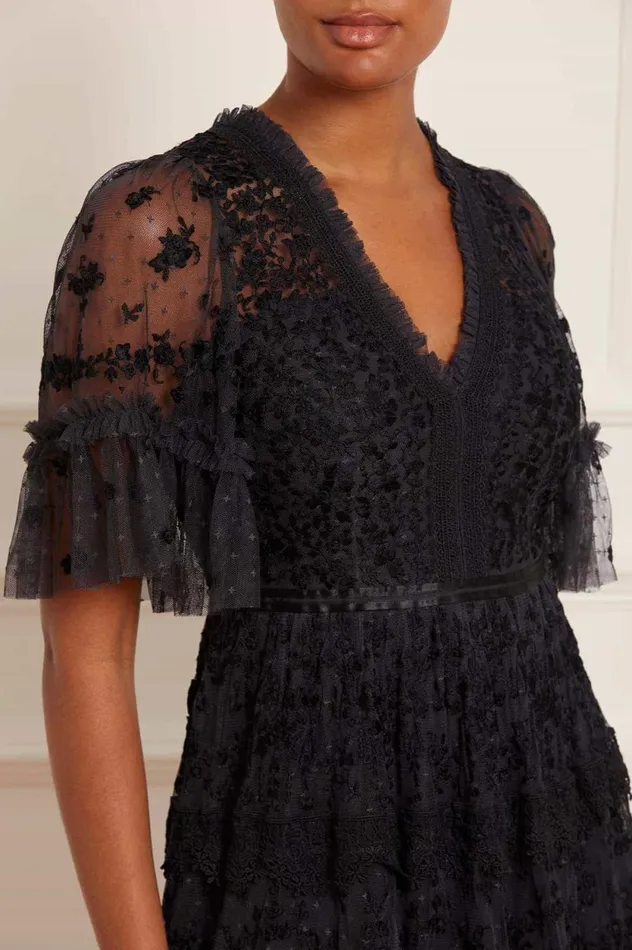 Araminta Lace Gown Black Women Needle and Thread Dresses