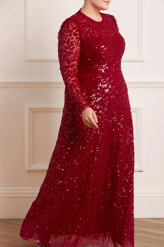 Aurelia Long Sleeve Gown Red Women Needle and Thread Dresses