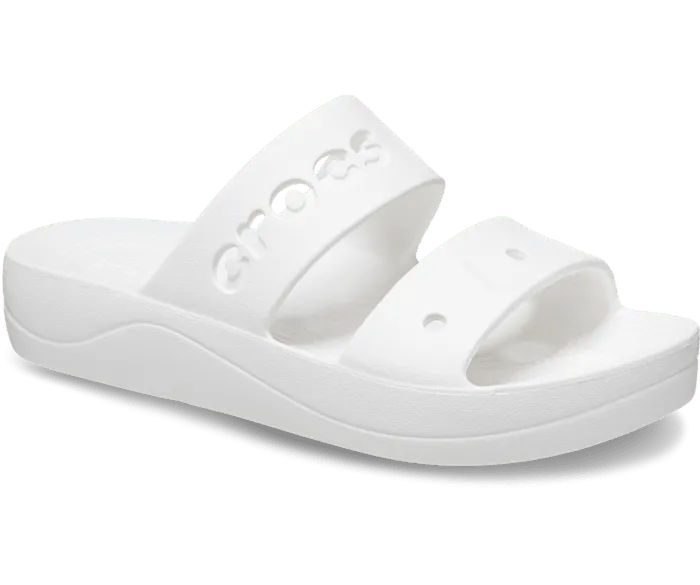 Baya Platform Sandal White Women Crocs Slides