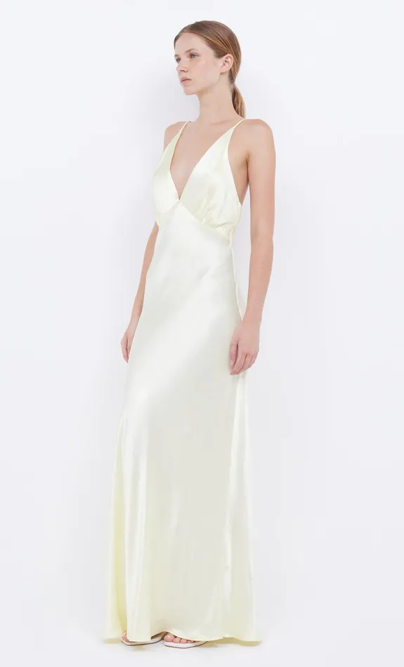 Bec Bridge Bridesmaid Dresses Women MOON DANCE V MAXI DRESS 8211 ICE YELLOW