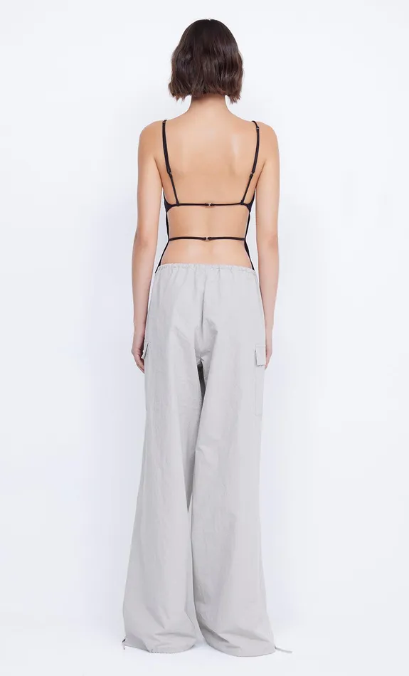 Bec Bridge Cropped Women MARI LOU GATHERED CAMI 8211 BLACK