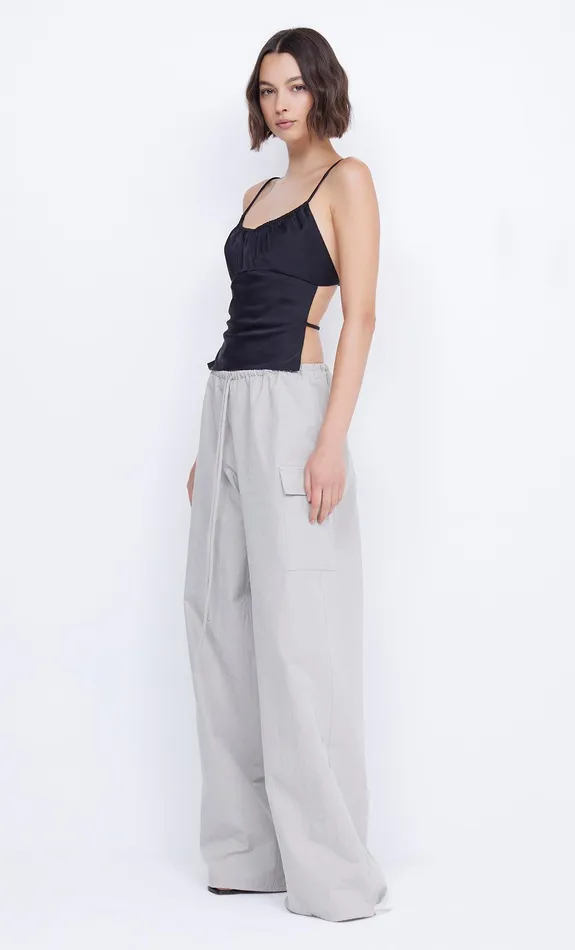 Bec Bridge Cropped Women MARI LOU GATHERED CAMI 8211 BLACK
