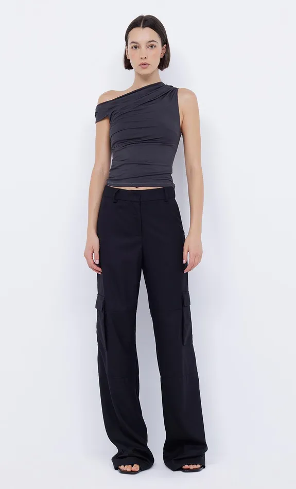 Bec Bridge Cropped Women SERENE TOP 8211 CHARCOAL
