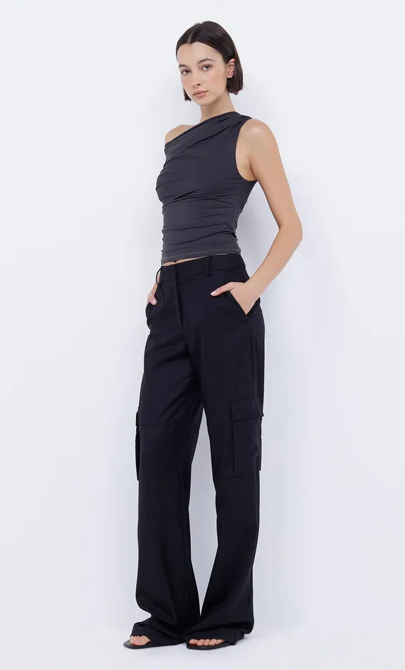 Bec Bridge Cropped Women SERENE TOP 8211 CHARCOAL