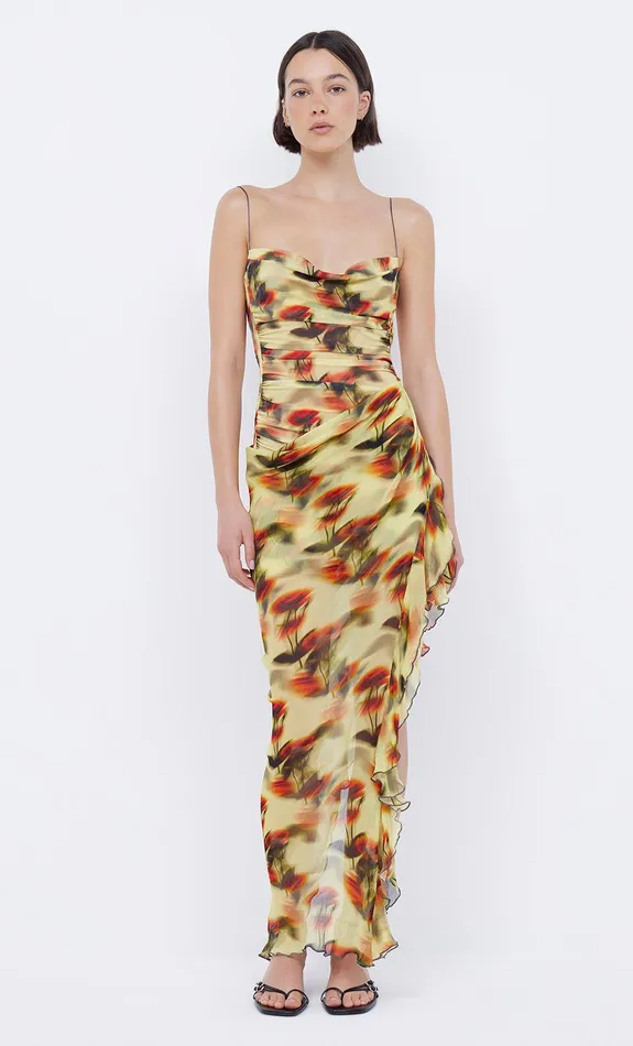 Bec Bridge Maxi Dresses Women FIORE ASYM MAXI DRESS 8211 CITRUS ROSE