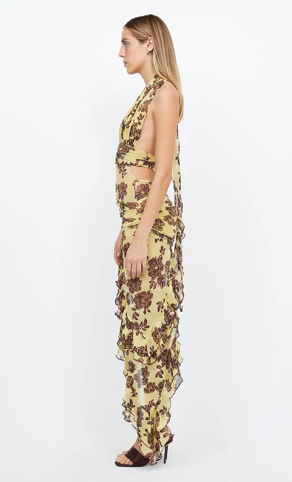 Bec Bridge Maxi Dresses Women MALIBU BAY HALTER DRESS 8211 CITRUS PLUM FLORAL