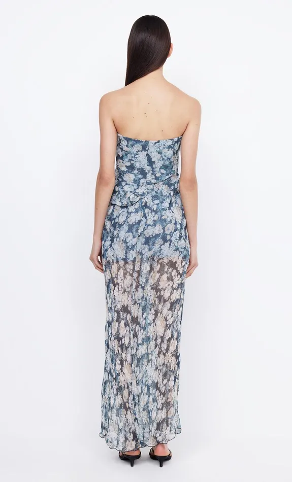 Bec Bridge Maxi Dresses Women OPAL STRAPLESS MAXI DRESS 8211 DENIM FLORAL