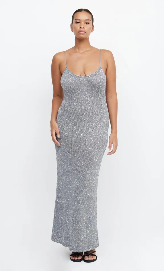 Bec Bridge Maxi Dresses Women SADIE SEQUIN KNIT SLIP DRESS 8211 CHARCOAL