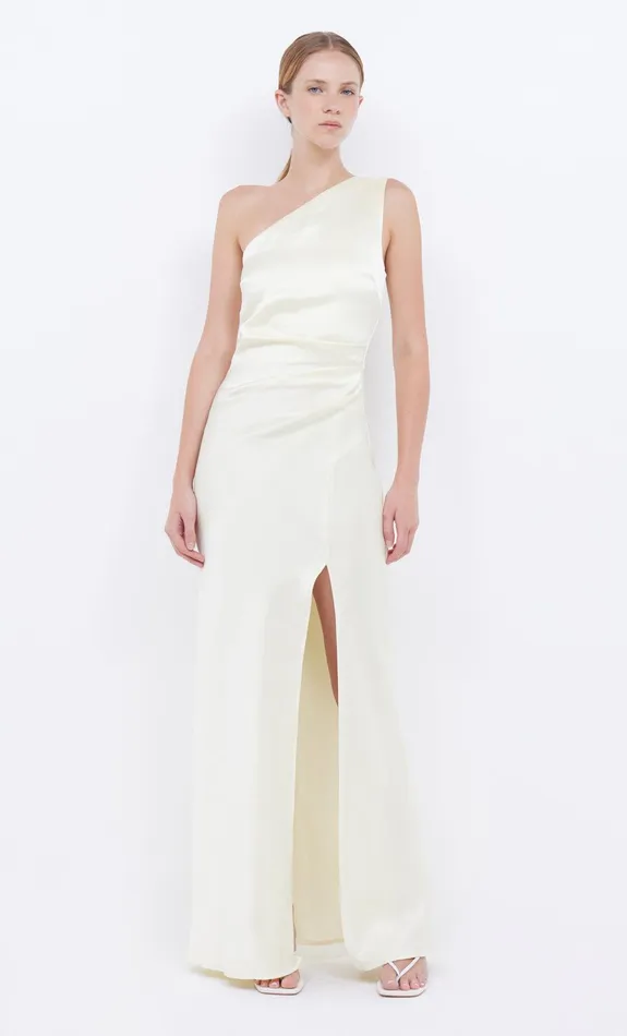 Bec Bridge Maxi Dresses Women THE DREAMER ASYM DRESS 8211 ICE YELLOW