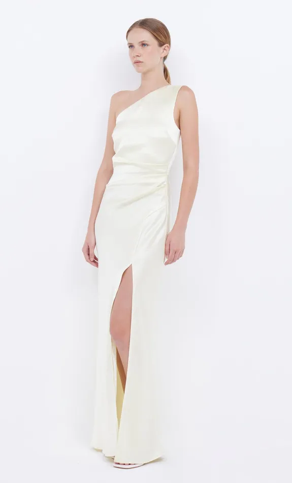 Bec Bridge Maxi Dresses Women THE DREAMER ASYM DRESS 8211 ICE YELLOW
