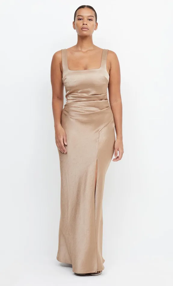 Bec Bridge Maxi Dresses Women THE DREAMER SQUARE NECK DRESS 8211 GOLDEN
