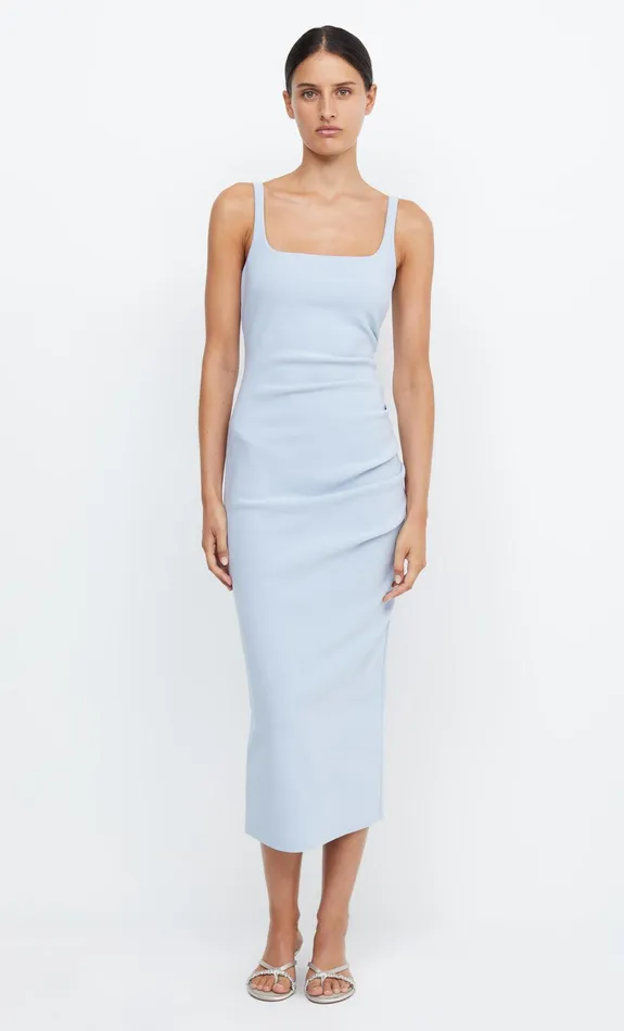 Bec Bridge Midi Dresses Women BE MINE SQUARE NECK DRESS 8211 DUSTY BLUE