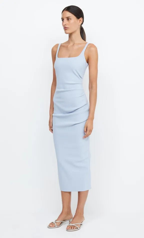 Bec Bridge Midi Dresses Women BE MINE SQUARE NECK DRESS 8211 DUSTY BLUE