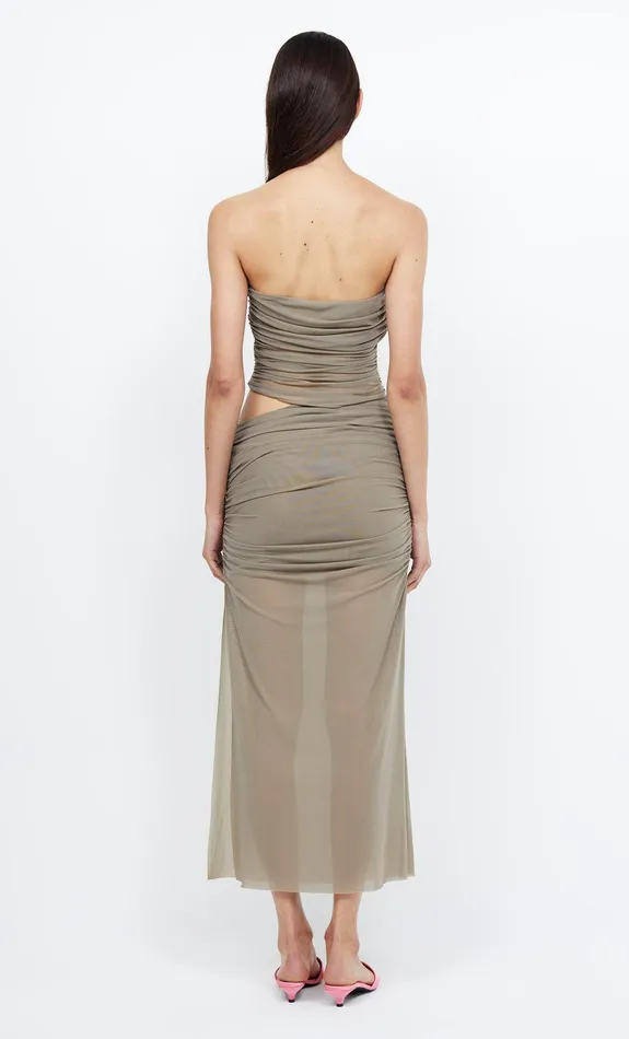 Bec Bridge Midi Dresses Women IONA STRAPLESS DRESS 8211 TAUPE
