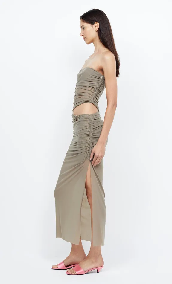 Bec Bridge Midi Dresses Women IONA STRAPLESS DRESS 8211 TAUPE