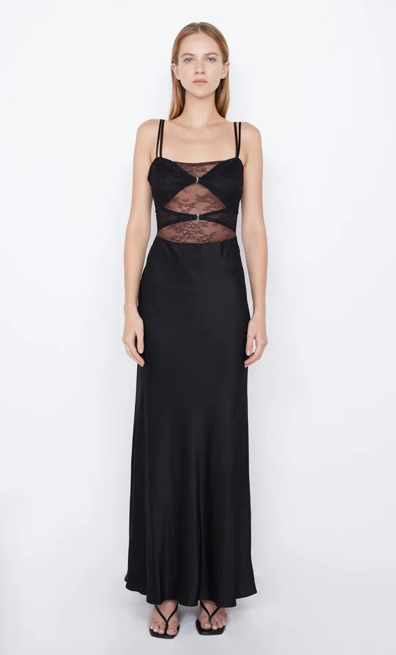 Bec Bridge Prom Dresses Women AMORAS CUT OUT DRESS 8211 BLACKCHOCOLATE