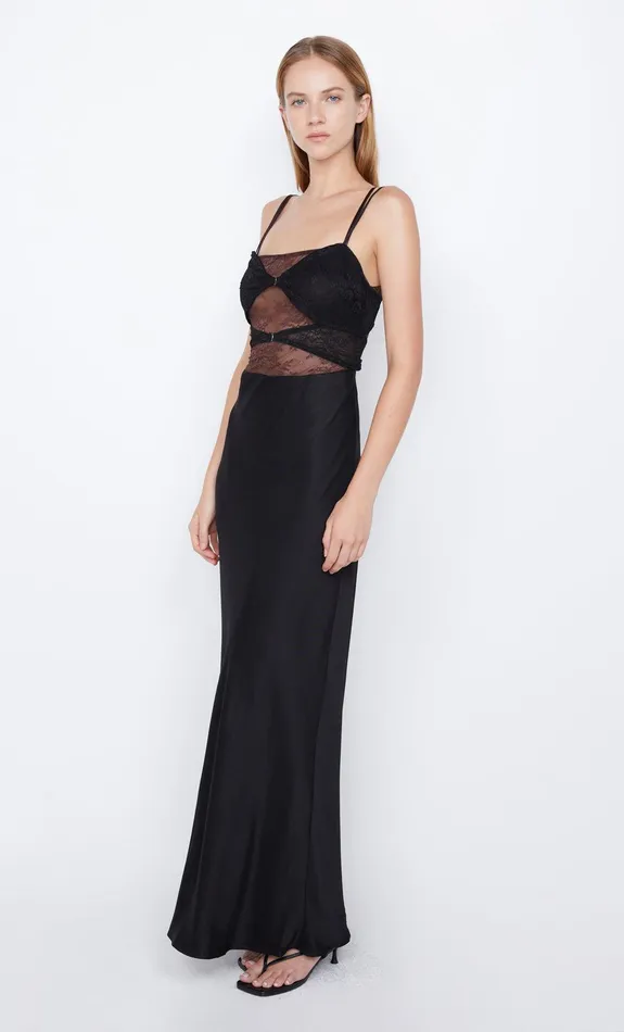 Bec Bridge Prom Dresses Women AMORAS CUT OUT DRESS 8211 BLACKCHOCOLATE