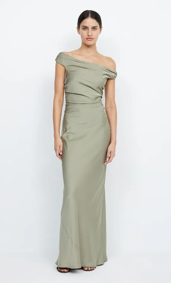 Bec Bridge Prom Dresses Women ETERNITY OFF SHOULDER MAXI 8211 SAGE