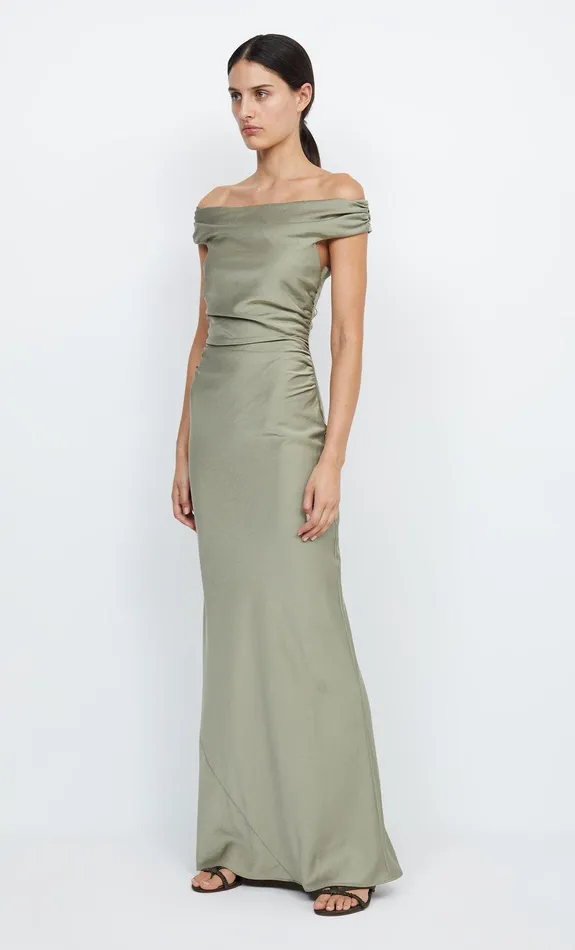 Bec Bridge Prom Dresses Women ETERNITY OFF SHOULDER MAXI 8211 SAGE
