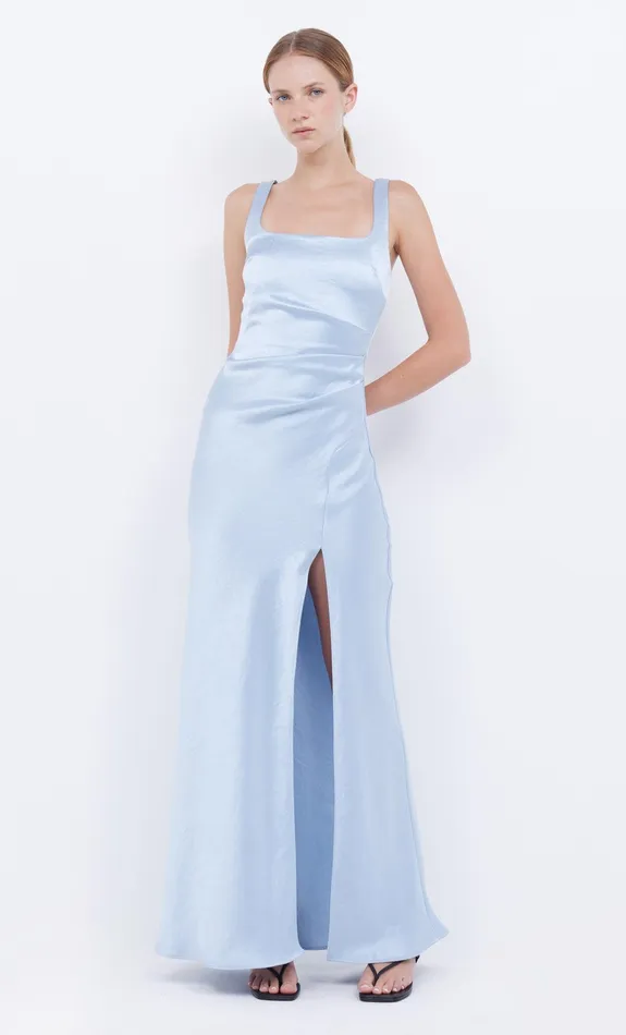 Bec Bridge Prom Dresses Women THE DREAMER SQUARE NECK DRESS 8211 DUSTY BLUE