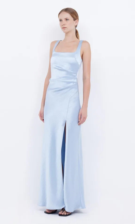 Bec Bridge Prom Dresses Women THE DREAMER SQUARE NECK DRESS 8211 DUSTY BLUE