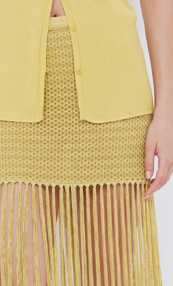 Bec Bridge Skirts Women CALISTA FRINGE MINI SKIRT 8211 CITRUS