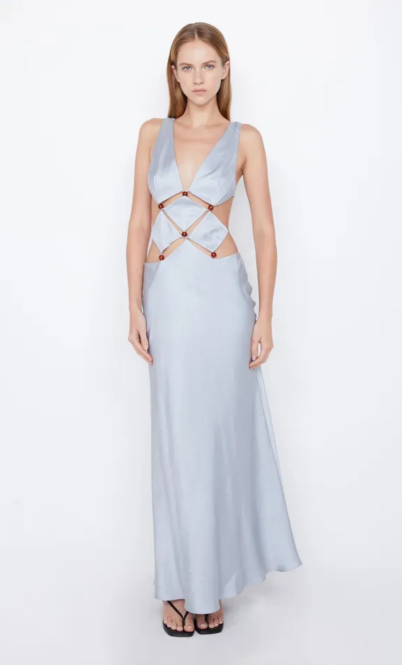 Bec Bridge Wedding Guest Women AGATHE DIAMOND DRESS 8211 DOVE BLUE