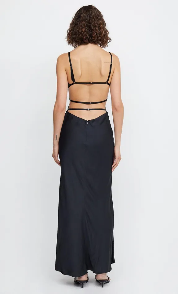 Bec Bridge Wedding Guest Women DIAMOND DAYS STRAP MAXI DRESS 8211 BLACK