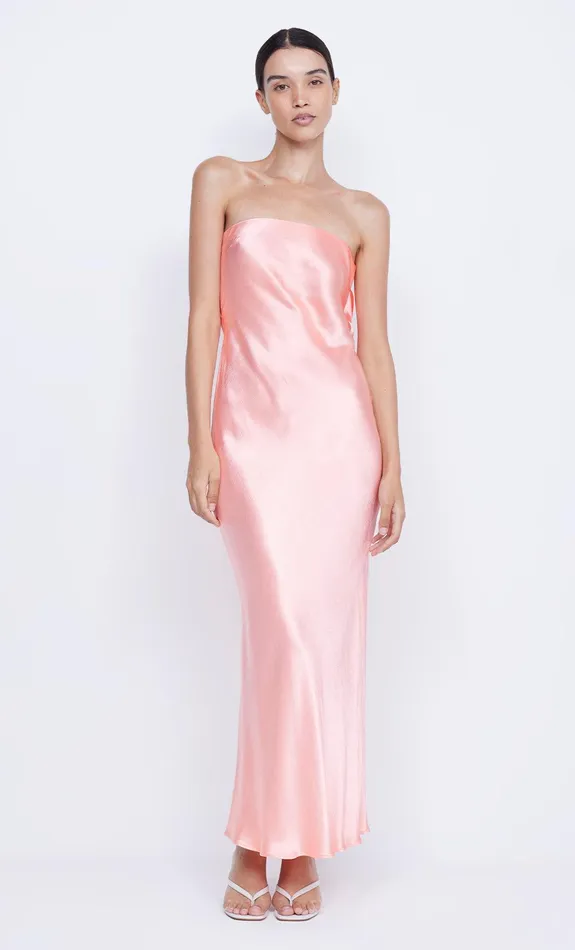Bec Bridge Wedding Guest Women MOON DANCE STRAPLESS DRESS 8211 CORAL
