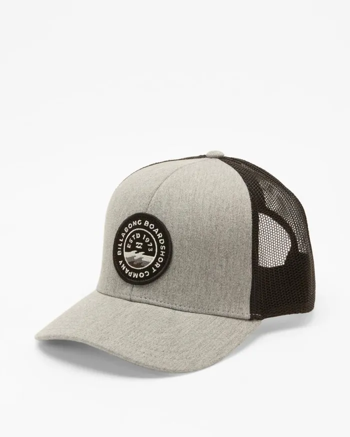 Billabong Beanies and Hats Walled Trucker Hat Grey Black 8211 Men
