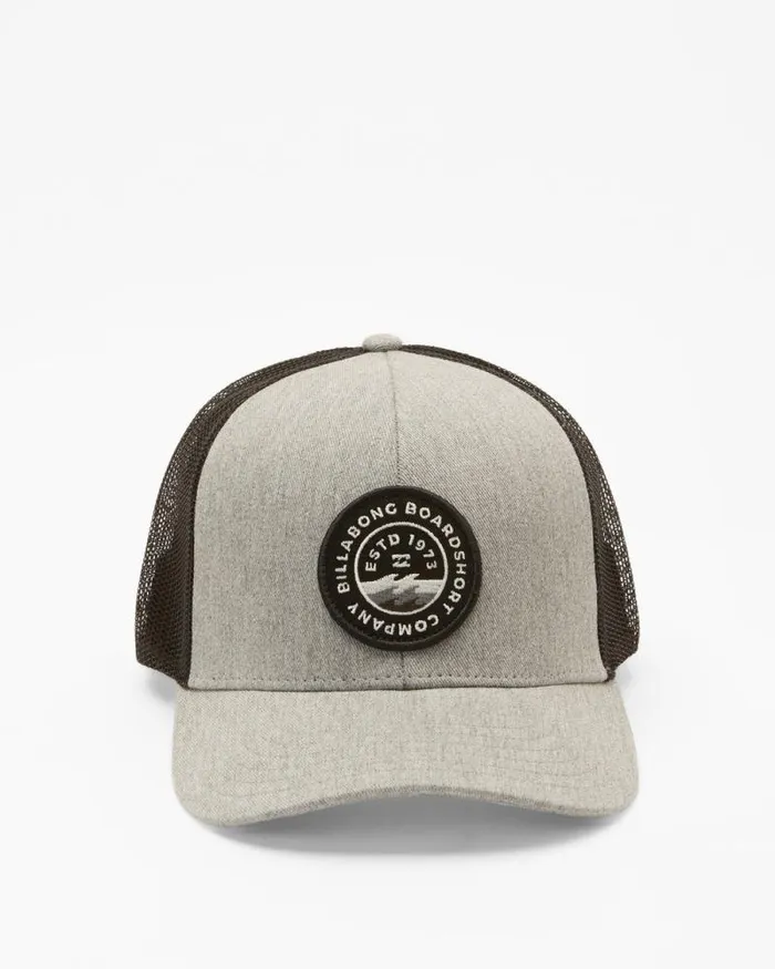 Billabong Beanies and Hats Walled Trucker Hat Grey Black 8211 Men