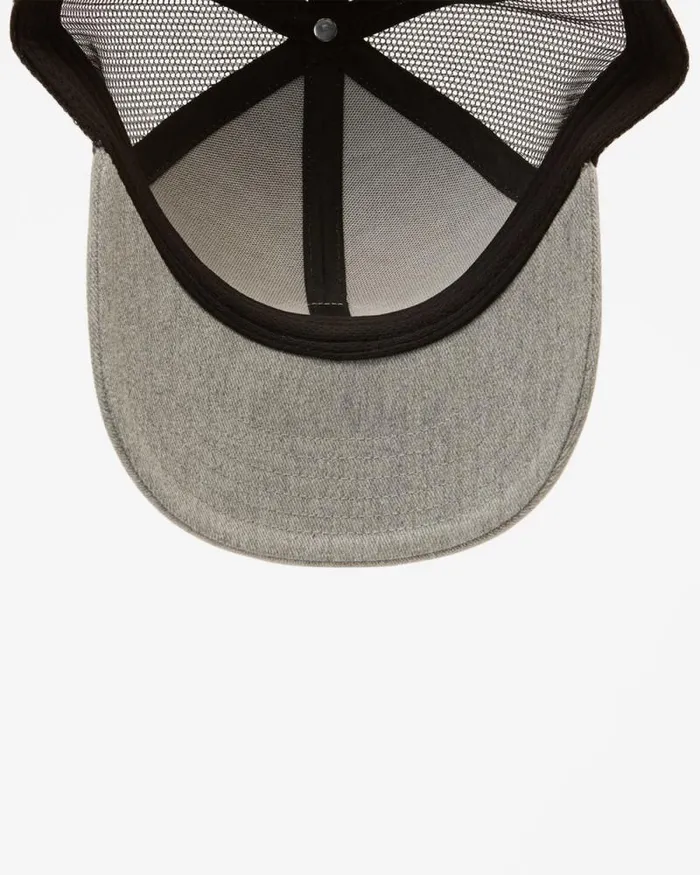 Billabong Beanies and Hats Walled Trucker Hat Grey Black 8211 Men