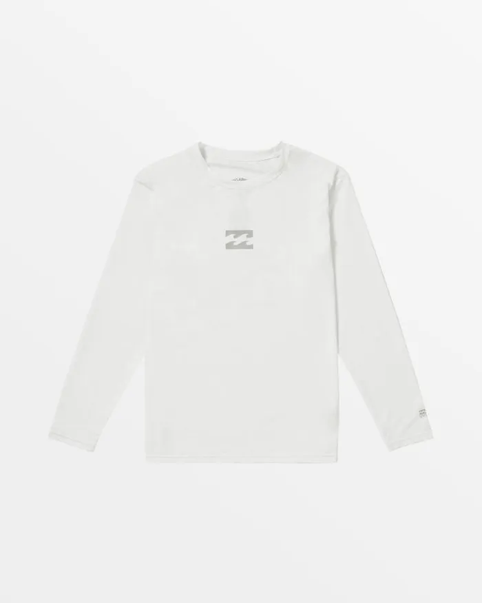 Billabong Boys039 Tops Boys All Day Wave Long Sleeve Shirt White 8211 Men