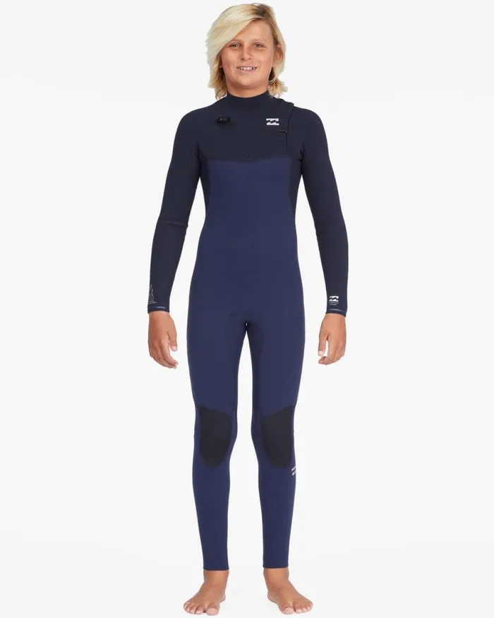 Billabong Boys039 Wetsuits Boys 32 Furnace Comp Chest Zip Full Wetsuit Navy 8211 Men