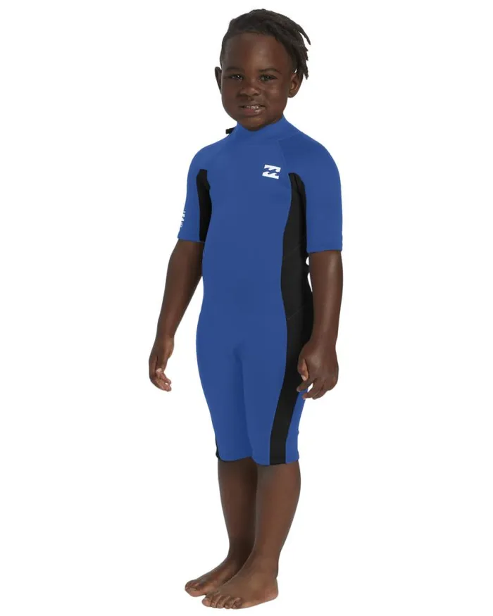 Billabong Boys 27 Yrs Little Boys 2mm Foil Back Zip Short Sleeve Spring Wetsuit Mid Blue 8211 Men