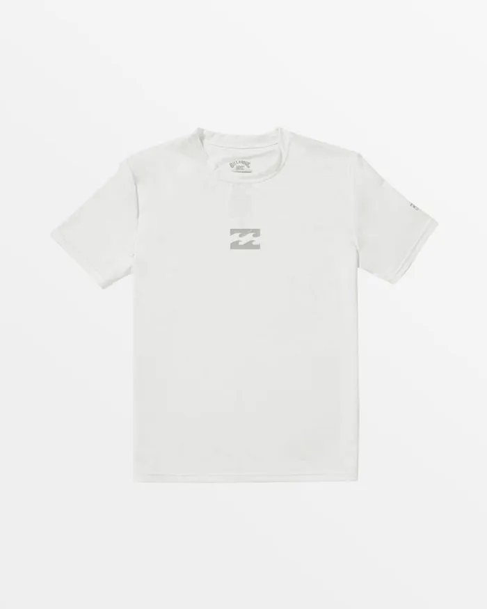 Billabong Boys Rashguards Boys All Day Wave Short Sleeve Shirt White 8211 Men