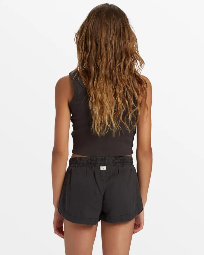Billabong Girls039 Bottoms Girls Mad For You Elastic Waist Shorts Off Black 8211 Women