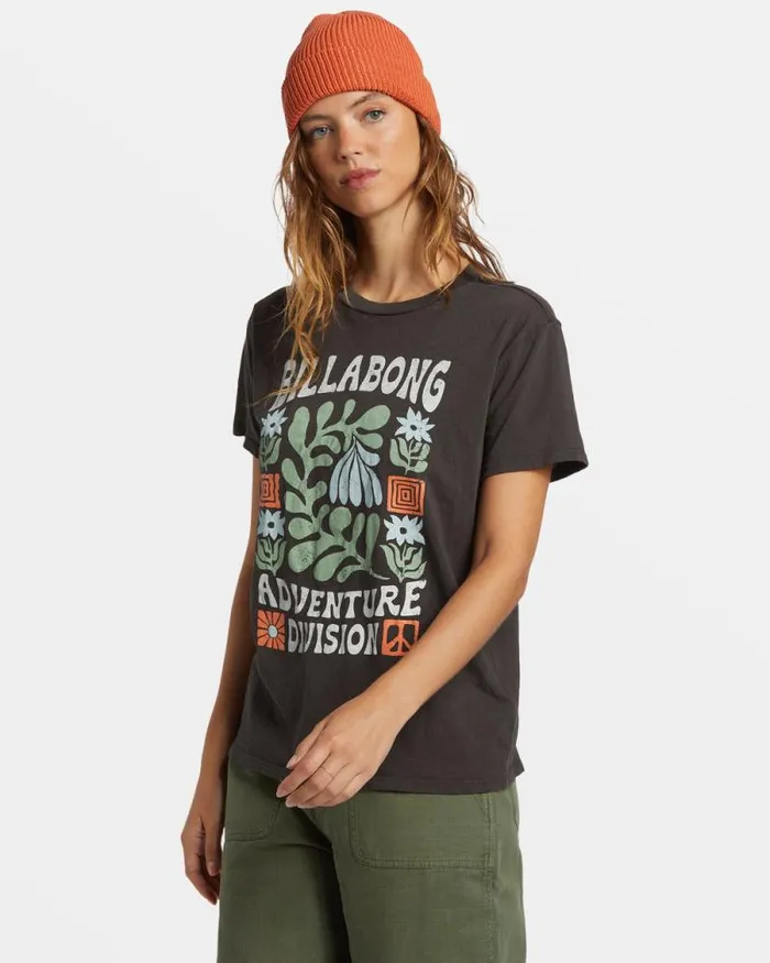 Billabong Graphic Tees and Tanks ADiv TShirt Off Black 8211 Women