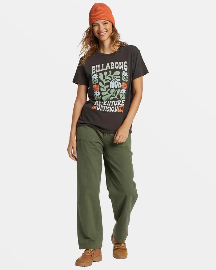 Billabong Graphic Tees and Tanks ADiv TShirt Off Black 8211 Women