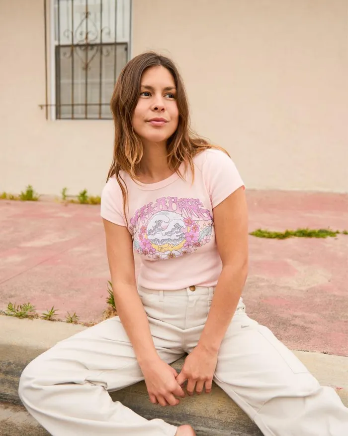 Billabong Graphic Tees and Tanks Brighter Days Ahead TShirt Feelin Peachy 8211 Women