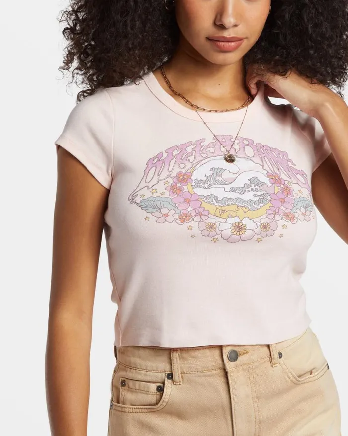 Billabong Graphic Tees and Tanks Brighter Days Ahead TShirt Feelin Peachy 8211 Women Billabong Graphic Tees and Tanks Brighter Days Ahead TShirt Feelin Peachy 8211 Women