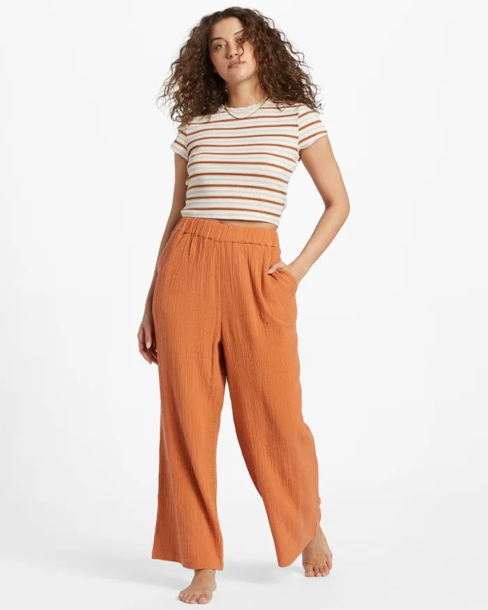 Billabong Jeans and Pants Follow Me Pant 2 Pants Toffee 8211 Women Billabong Jeans and Pants Follow Me Pant 2 Pants Toffee 8211 Women