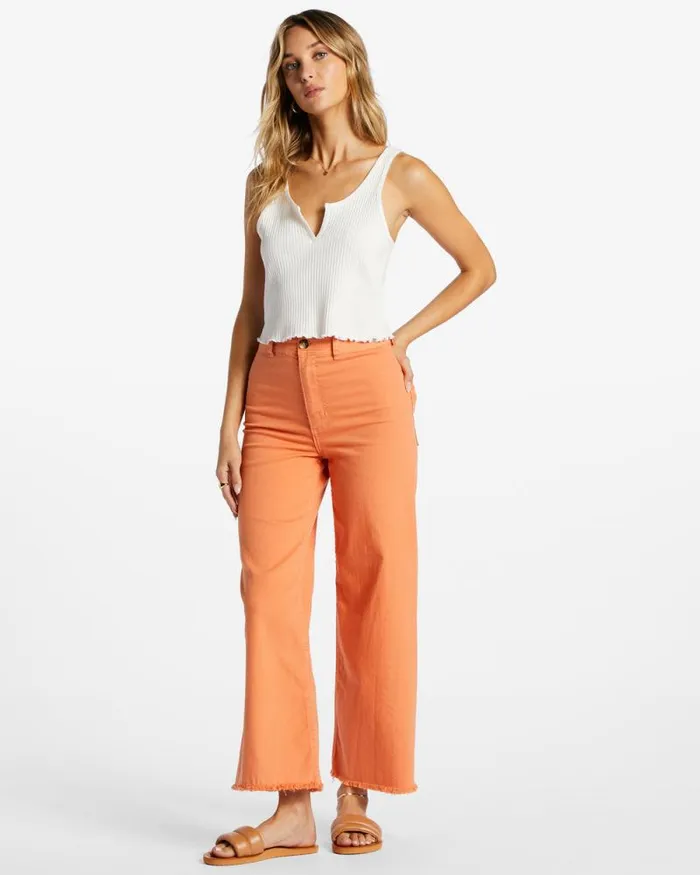 Billabong Jeans and Pants Free Fall HighWaist Pants Orange Kiss 8211 Women Billabong Jeans and Pants Free Fall HighWaist Pants Orange Kiss 8211 Women